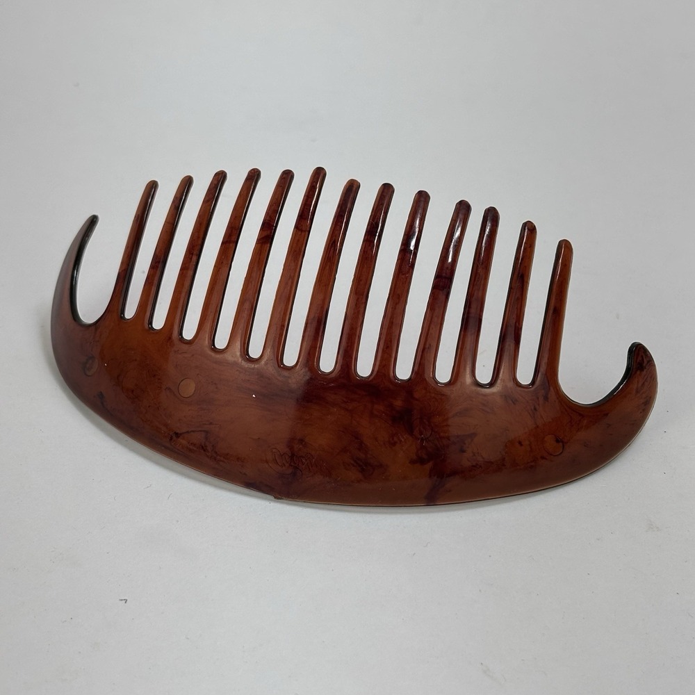 Vintage Goody Hair Comb 5.5" Tortoise Shell Brown Single Clinch It Styling Tool